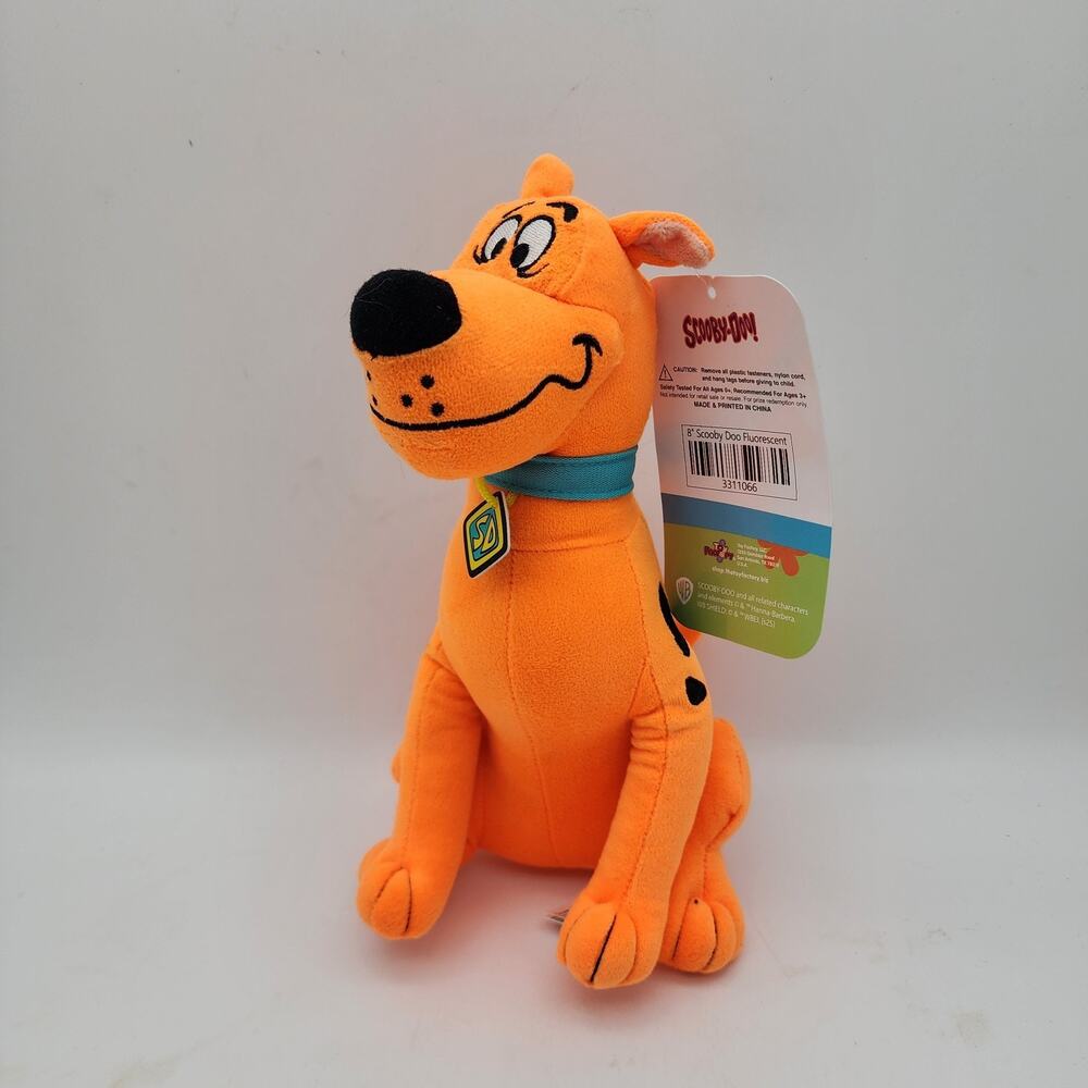 Scooby Doo Plush Stuffed Toy Factory 9" Fluorescent Neon Orange Cartoon Dog 2025